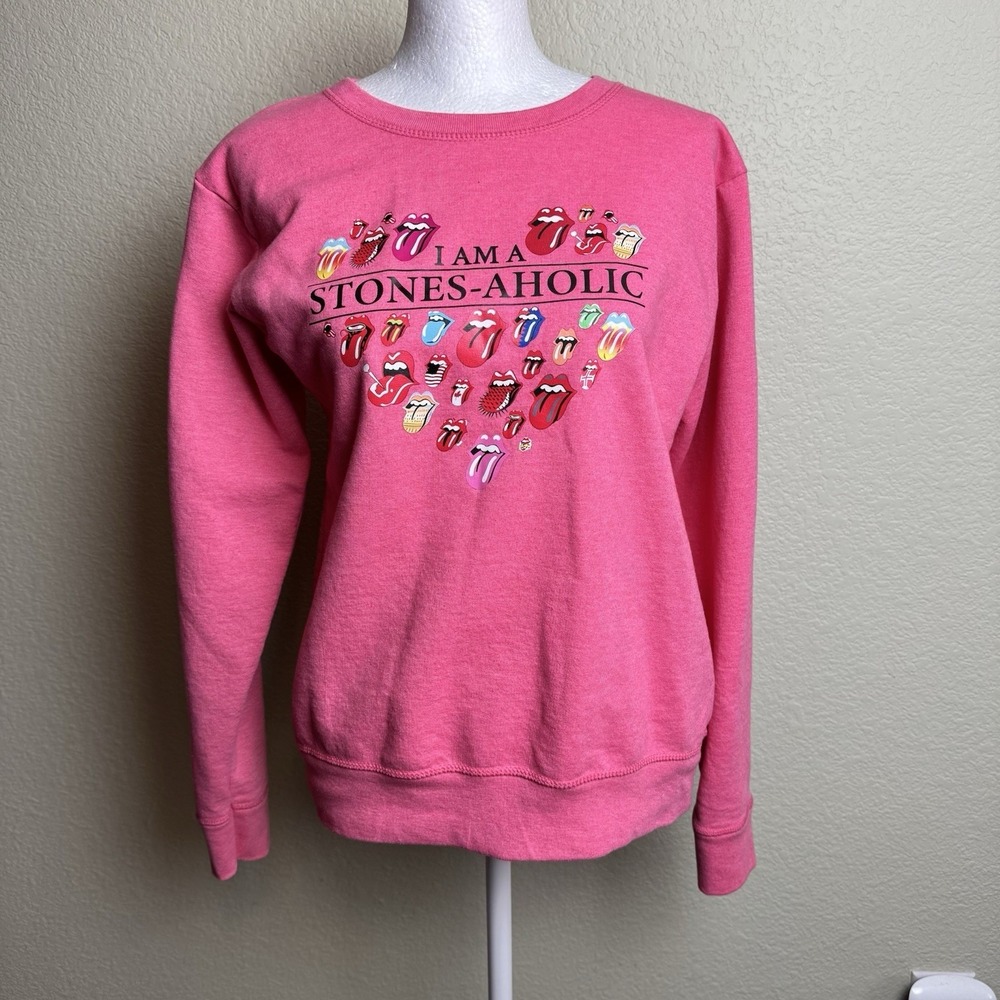 I‎ Am A Stones - Aholic Women's Sweatshirt Pink Size M Hanes Pullover